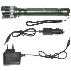 Latarka UV LED policyjna taktyczna wojskowa harcerska ładowalna 3W 385 nm